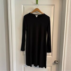 J Crew slinky‎ black t-shirt dress, size M
